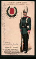 Lithographie Berlin, Grenadier Der 2. Garde-Regiment Zu Fuss In Uniform, Kaserne Friedrichstr. 107  - Regimente