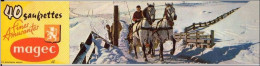 Chromos Image - Gaufrettes Magec BESANCON -scène Traneau Attelage Chevaux - Format Panoramique - Andere & Zonder Classificatie