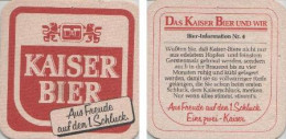 5001249 Bierdeckel Quadratisch - Kaiser - Info 4 - Nadelloch - Beer Mats