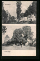 AK Altenburg, Strassenpartie Am Dorfeingang, Am Kirchplatz  - Altenburg