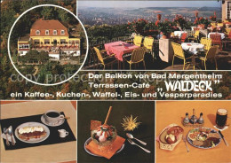 71811329 Bad Mergentheim Terrasse Cafe Waldeck Balkon Kuchen- Waffel- Eis- Vespe - Bad Mergentheim