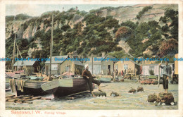 R678231 Sandown. I. W. Fishing Village. Pictorial Stationery. Peacock. Autochrom - Monde