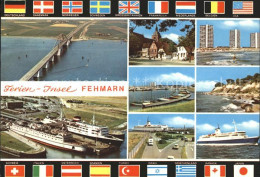 71811258 Fehmarn Bruecke Fahne Schiffe Hafen Strand Albertsdorf - Fehmarn