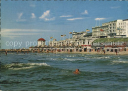 71810985 Borkum Nordseebad Strand Hotelfront Kurwanderhalle Borkum - Borkum