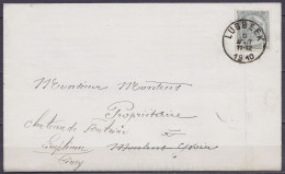 Imprimé "Liefdadigheidsfeest Gemeente Lubbeek" Affr. N°81 Càd LUBBEEK /9 AOUT 1910 Pour MOULINS Yvoir Réexpédiée à EMPTI - 1893-1907 Coat Of Arms