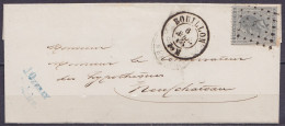 LSC (sans Contenu) Affr. N°17 Lpts "48" Càd BOUILLON /6 AVRIL 1868 Pour NEUFCHATEAU (au Dos: Càd Arrivée NEUFCHATEAU) - 1865-1866 Linksprofil