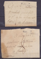 Lot 2 L. Datées 12 Mars 1811 & 26 Mai 1814 De MARIEMBOURG Pour BEAUNE Côte D'Or - Griffes "7/ MARIEMBOURG" - Port "7" &  - 1794-1814 (French Period)
