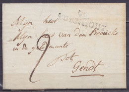 L. Datée 31 Juillet 1805 De GEEL Pour GENDT (Gand) Griffe "93/ TURNHOUT" - Port "2" - 1794-1814 (French Period)