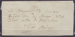 L. Datée 11 Août 1800 De ST-LAUREYNS (Sint-Laureins) Pour BRUGGE - 1794-1814 (Französische Besatzung)