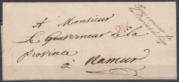 L. Datée 10 Juillet 1822 De LIEGE Pour NAMUR - Griffe "LUIK" - 1815-1830 (Dutch Period)