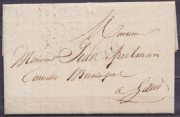 L. Datée 3 Octobre 1812 De GAND Pour E/V - Voir Scans - 1794-1814 (Franse Tijd)