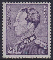 Belgique - N°431 ** Poortman 2F Violet - Curiosité "Favoris" - 1936-51 Poortman