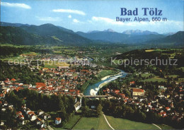 71810922 Bad Toelz Fliegeraufnahme Blick Kalvarienberg Isartal Tegernseer Bergen - Bad Tölz