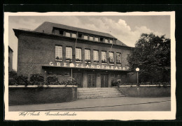 AK Hof A. Saale, Vorderansicht Des Grenzlandtheater  - Théâtre