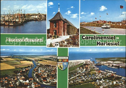 71810850 Carolinensiel-Harlesiel Ostfriesland Fliegeraufnahme Kapelle Hafen Witt - Wittmund