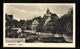 AK Dettelbach A. Main, Kleine Brücke Und Blick Zur Kirche  - Autres & Non Classés