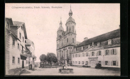 AK Gössweinstein I. Fränk. Schweiz, Brunnen Und Kirche Auf Dem Marktplatz  - Autres & Non Classés