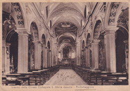Cartolina Portomaggiore ( Ferrara ) Interno Della Chiesa Collegiata S.maria Assunta ( Spedita Regno ) - Ferrara
