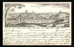 Künstler-AK Freising, Generalansicht Der Stadt Aus Dem Jahre 1642  - Freising