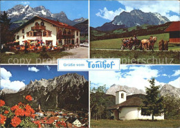 71810718 Mittenwald Bayern Hotel Toni-Hof Pferdekutsche Kirche  Mittenwald - Mittenwald