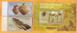 2024 Moldova  „From The Museums’ Patrimony”  Monoxilo, Ursus Spelaeus, Block, Clay And Ceramic Vessels. - Moldavie