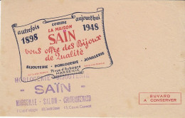 BUVARD & BLOTTER -  Bijouterie - Horlogerie - Joaillerie SAÏN - 1898 1948 - Rue D'Aubagne MARSEILLE - Other & Unclassified