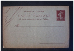 STAMPS FRANCIA CARTOLINA POSTALE 20 CENT BORDOUX - Storia Postale