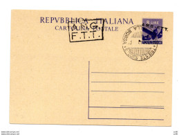 Trieste A - C.P. Lire 8 Democratica N. C2A Con Soprastampa A Mano A + B - Mint/hinged