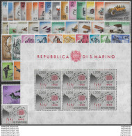 1962 San Marino Annata Completa 46v.+1MS MNH - Andere & Zonder Classificatie