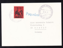 DEUTSCHE SCHIFFSPOST LÜBECK LINIE AKTIENGESELLSCHAFT MS REGINA MARIS  20.6.67 +  - Autres & Non Classés