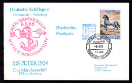 DEUTSCHE SCHIFFSPOST TRAVEMÜNDE-TRELLEBORG MS PETER PAN TT-LINE 8.8.88 - Other & Unclassified