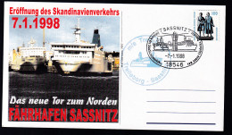 SASSNITZ 18546 Eröffnung Des Skandinavienverkehrs Vom Neuen Fährhafen Sassnitz  - Autres & Non Classés