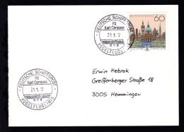 DEUTSCHE SCHIFFSPOST FS Karl Carstens DB VOGELFLUGLINIE 21.1.92 Auf Postkarte - Other & Unclassified