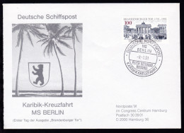 DEUTSCHE SCHIFFSPOST MS BERLIN PETER DEILLMANN REEDEREI KARIBIKKREUZFAHRT 8.1.91 - Other & Unclassified