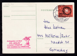 DEUTSCHE SCHIFFSPOST MS BERLIN NORDDEUTSCHER LLOYD WEIHNACHTSTREISE 27.12.63  - Other & Unclassified