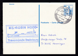 DEUTSCHE SCHIFFSPOST MS Robin Hood TT-Line TRAVEMÜNDE-TRELLEBORG 19.02.89 + - Sonstige & Ohne Zuordnung