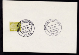 1954/55 H.S.D.G. 6 Postkartengrosse Stempelblätter (je Mit 2 Pfg. Heuss) Mit  - Andere & Zonder Classificatie