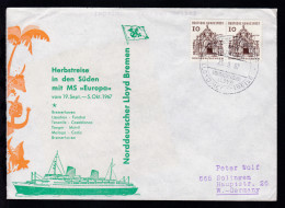 DEUTSCHE SCHIFFSPOST MS EUROPA NORDDEUTSCHER LLOYD LLOYD HERBSTREISE 23.9.67 - Sonstige & Ohne Zuordnung