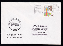 OSt. Hamburg 2-4-81 + Cacher MS Adolf Schönfelder Jungfernfahrt Auf Brief - Sonstige & Ohne Zuordnung