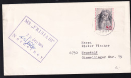 OSt. Norderney 27.7.74 + R3 MS "FRISIA IIII" -27. JULI 1974 Norderney Auf Brief - Andere & Zonder Classificatie