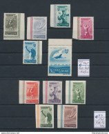 1945 Romania, Sport Serie Dentellata + Non Dentellata, Catalogo Yvert N. 843/48 +849/53, 11 Valori, MNH** - Sonstige & Ohne Zuordnung