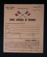 Militaria, Carnet Individuel De Payement, Solde En Campagne, Solde Spéciale, 4 Pages, Vierge, 2 Scans - Documents