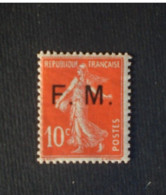 STAMPS FRANCIA 1929 FRANCOBOLLO DI FRANCHIGIA 50 CENT ROSSO MNH - Militaire Zegels