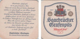5002724 Bierdeckel Quadratisch - Saarbrücker Grafenpils - Klassisch - Beer Mats