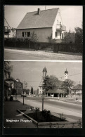 AK Göggingen Bei Augsburg, Blick Auf Die Kirchen, An Einem Städtischen Wohnhaus  - Augsburg