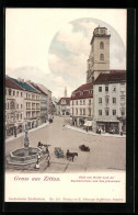 AK Zittau, Blick Vom Markt Nach Der Bautznerstrasse Und Dem Johanneum  - Zittau