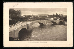 Präge-AK Rheinfelden, Passanten Auf Der Neuen Rheinbrücke  - Rheinfelden