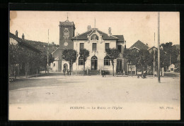 CPA Bussang, La Mairie Et L`Eglise  - Bussang