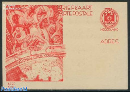 Netherlands 1933 Postcard 7.5c Red, Unused Postal Stationary - Covers & Documents