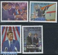 Togo 1988 J.F. Kennedy 4v, Mint NH, History - Transport - American Presidents - Politicians - Aircraft & Aviation - Avions